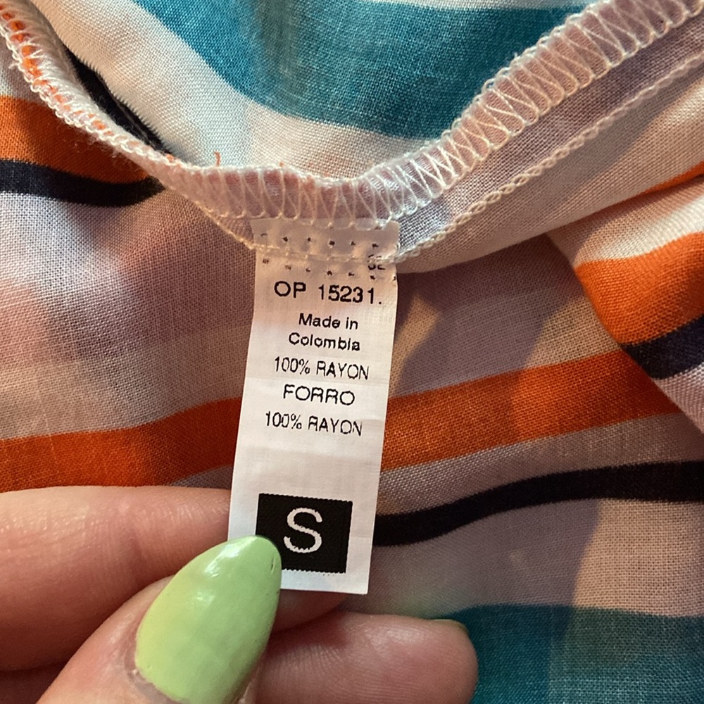Maaji Carnival Candy Stripe Midi Skirt Size Small for beach or vacation - Picture 7 of 9